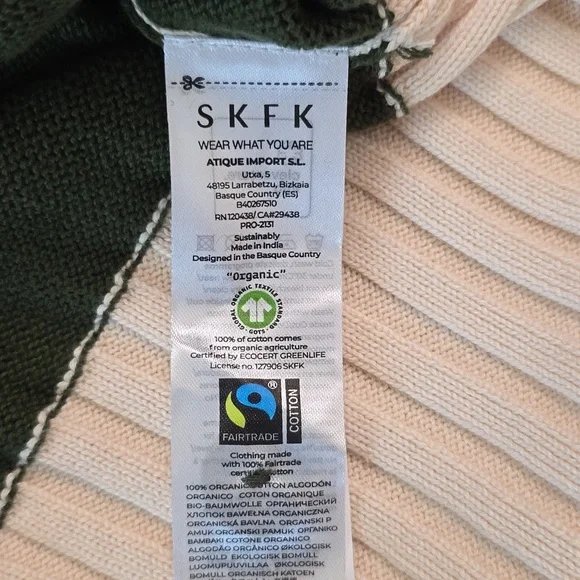 SKFK Harria Sweater, Deep Green Size 10 - Picture 6 of 8